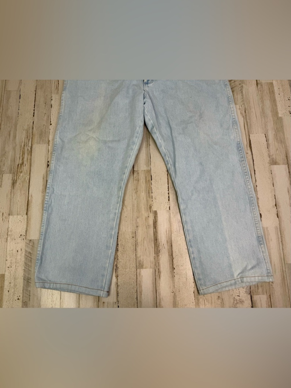 Vintage Wrangler Cowboy Cut Jeans Mens 40x27 Blue Denim Straight Workwear - Picture 4 of 11